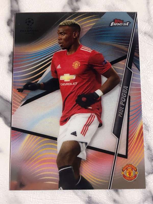 Paul Pogba Topps Finest Man United 2021 Soccer trading card