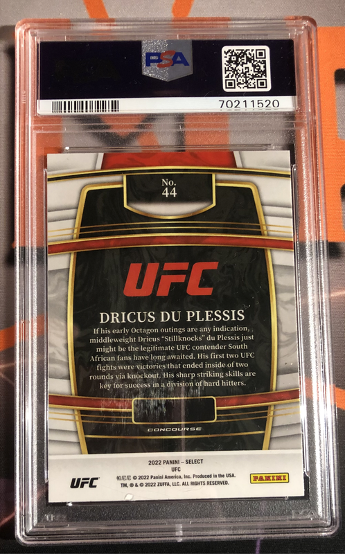 Decius Du Plessis ROOKIE PSA 10 Blue UFC Select 2022 trading card