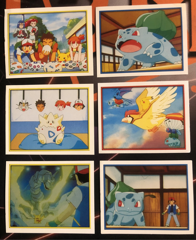Pokémon Bundle of RARE 6 Vintage 2000s Topps stickers (Near Mint condition) 