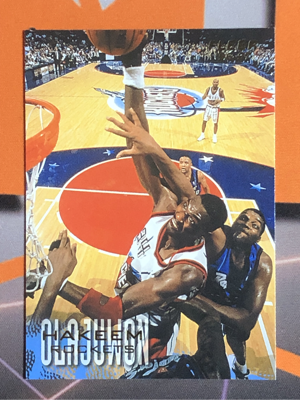 Hakeem Olajuwon Fleer 1996 NBA Basketball trading card 