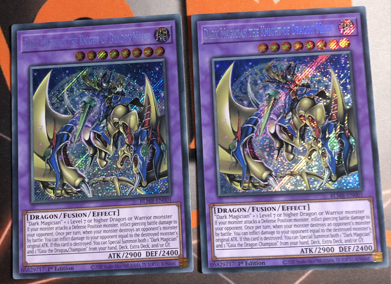 Dark Magician The Knight Of Dragon Magic BLMR-EN001 Yugioh trading card