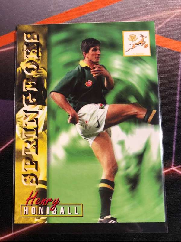 Henry Honiball RARE Springbok 1997 Rugby trading card