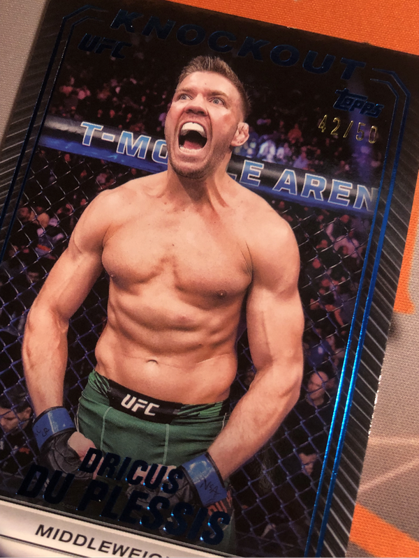 Dricus Du Plesis Numbered out of 50 Rare KNOCKOUT Topps 2024 UFC trading card