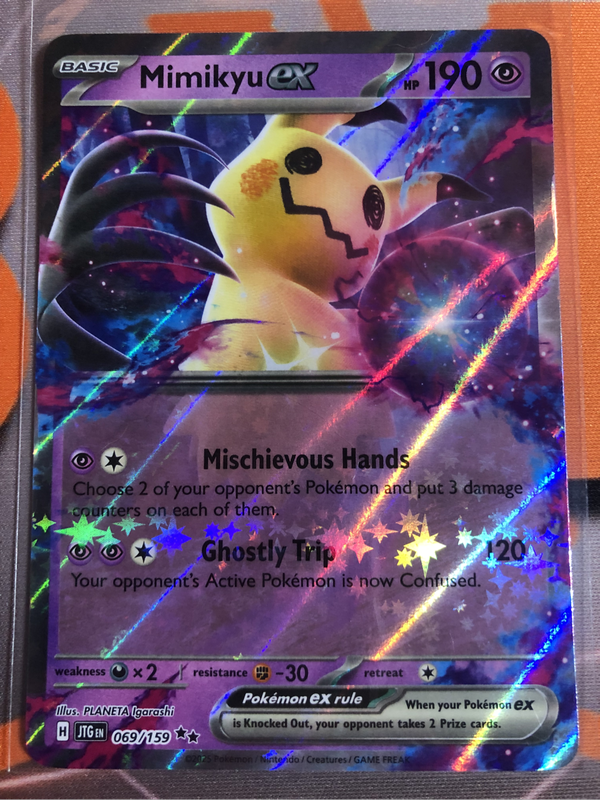 Mimikyu EX 069/159 DOUBLE RARE Pokemon trading card