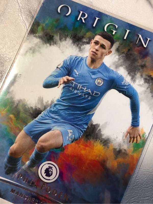 Phil Foden ORIGINS Chronicles 2021-2022 soccer trading card