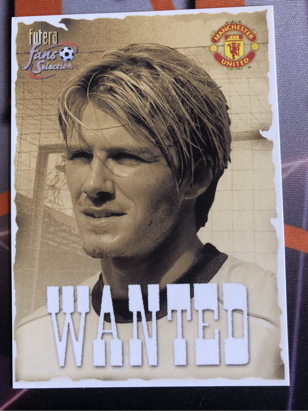 David Beckham VINTAGE Futera 2000 soccer trading card