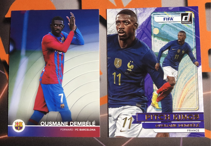 Dembele rare Discounted BUNDLE of 2 soccer trading cards