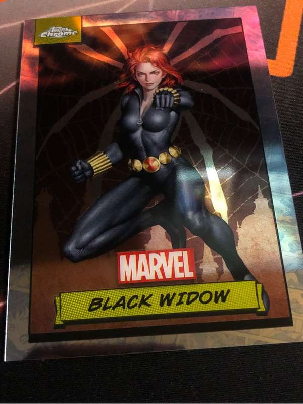 Black Widow Topps Chrome 2024 Marvel trading card