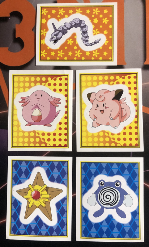 Pokémon Bundle of RARE 5 Vintage 2000s Topps stickers (Near Mint condition) 