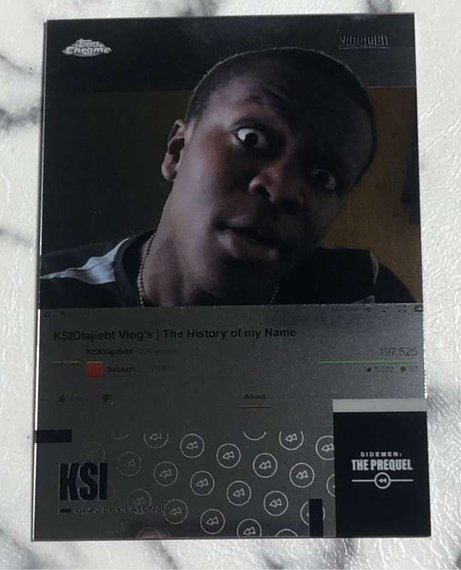 KSI Sidemen Topps Chrome 2023 trading card