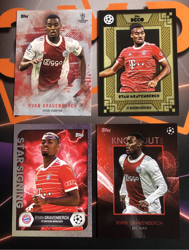 Ryan Gravenberch RARE Discounted BUNDLE of 4 Soccer trading cards