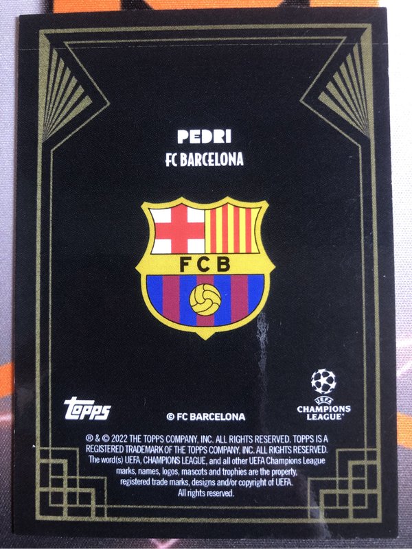 Pedri RARE Topps Deco 2022 soccer trading card