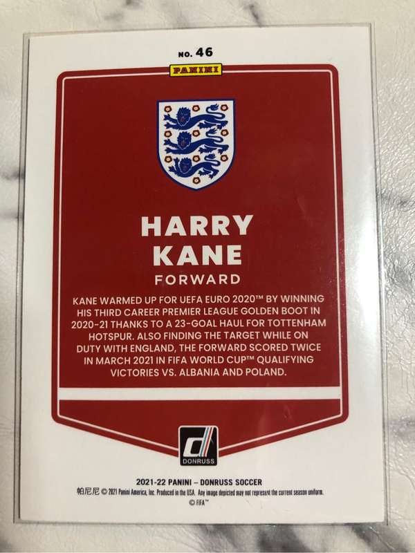 Harry Kane Donruss 2021 Road to Qatar Soccer trading card