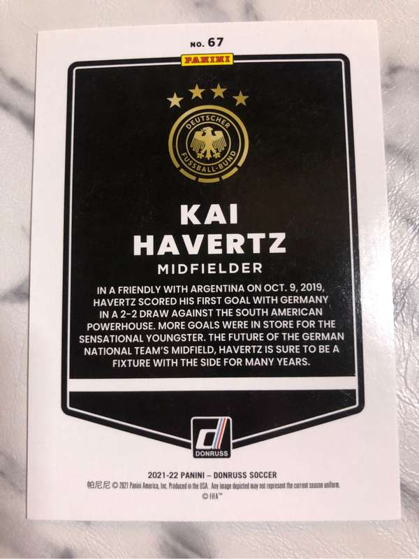 Kai Havertz Donruss 2021 Road to Qatar Soccer trading card