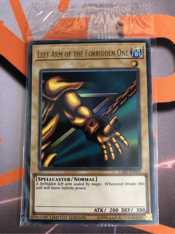 Ultra RARE EXODIA sealed Left arm LART-EN005 NEAR MINT YuGiOh trading card