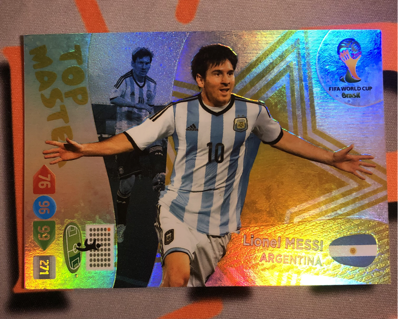 Lionel Messi Top Master  2014 XL Adrenalyne RARE World cup soccer trading card