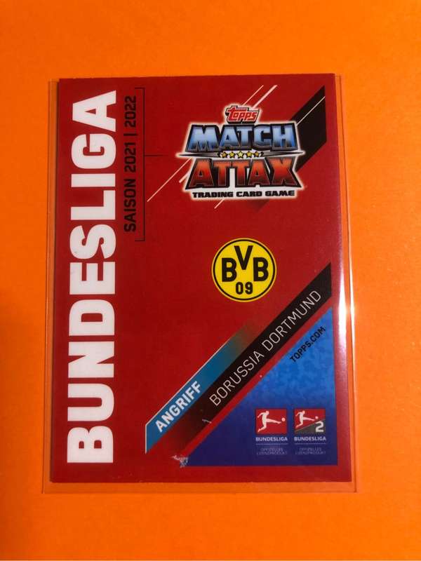 Erling Haaland 100 CLUB Topps Match Attax Bundesliga 2021 soccer trading card
