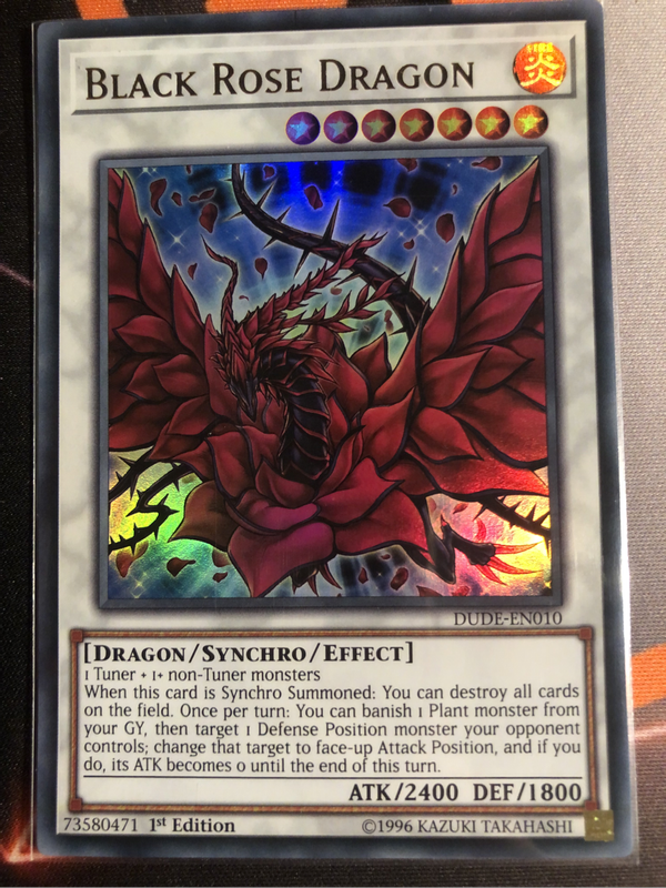 Black Rose Dragon DUDE-EN010 Yugioh trading card