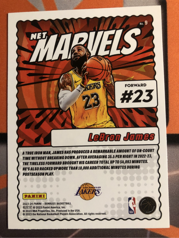Lebron James Rare MARVEL Insert 2023 Donruss NBA Basketball trading card