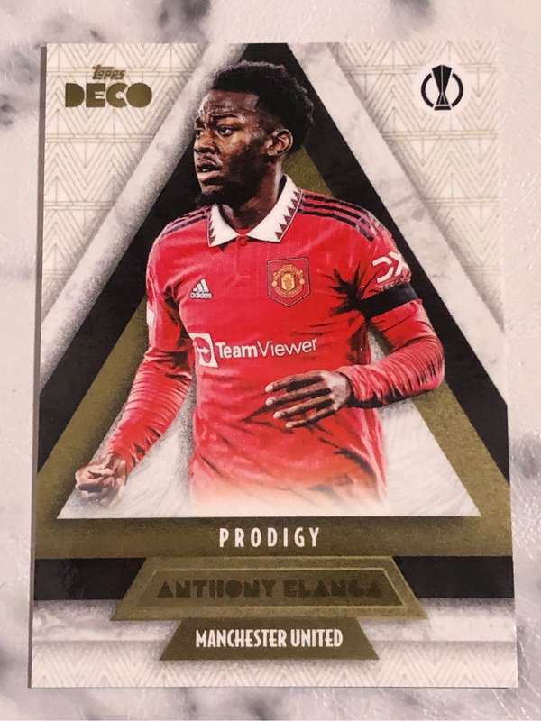 Anthony Elanga PRODIGY Topps Deco 2022 Soccer trading card