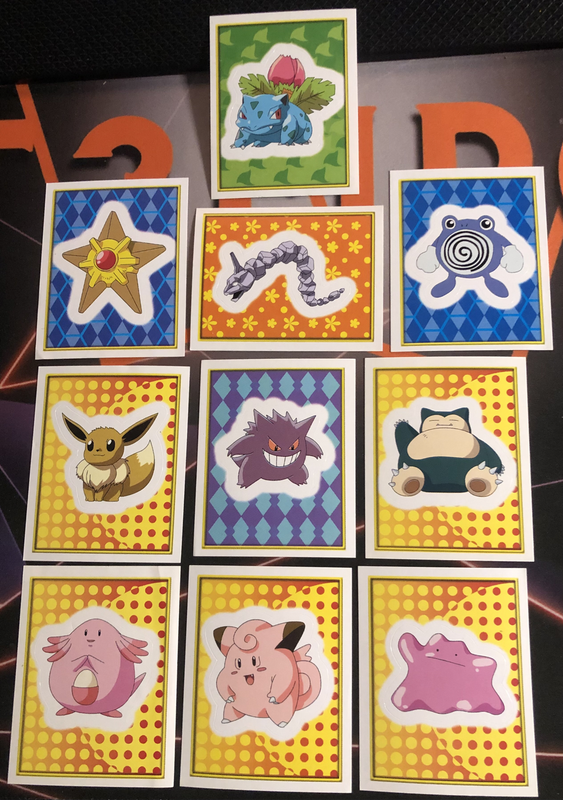 BUNDLE of 10 RARE Pokemon Topps Merlin sticker  Unstuck Near mint condition