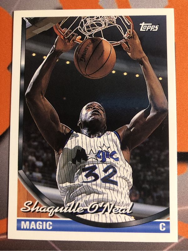 Shaquille Oneal NBA Topps 1993 basketball trading card