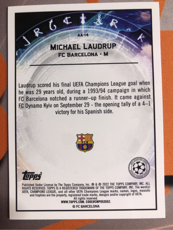 Michael Laudrup REFRACTOR AGELESS Alchemy Topps Merlin Soccer trading card