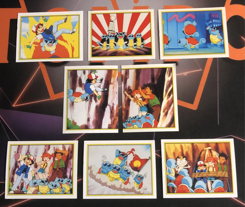 Squirtle Gang BUNDLE of 8 RARE Pokemon Topps Merlin 2000 stickers  Near mint unstuck condition
