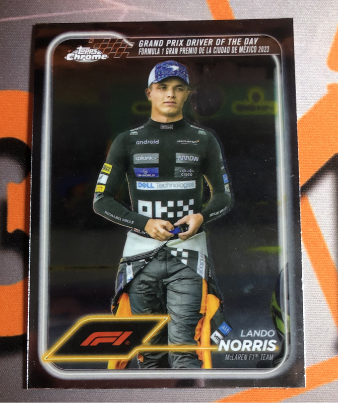 Lando Norris RARE Formula One 2024 F1 Topps Chrome trading card