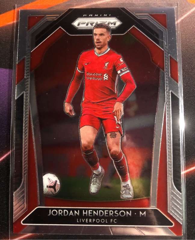 Jordan Henderson 2020 EPL PRIZM soccer trading card