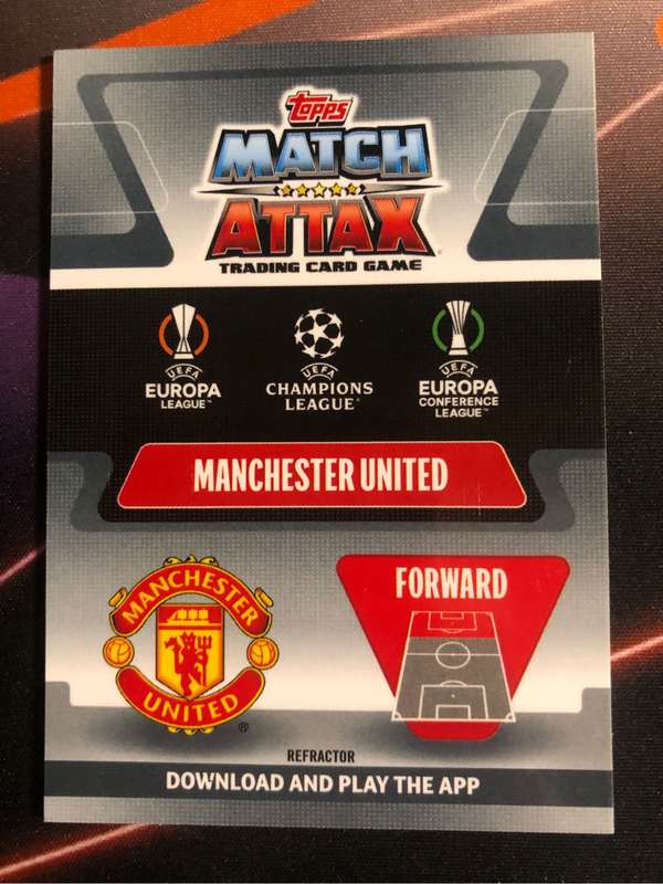 Amad Diallo Very RARE ROOKIE Refractor Next Gen Match Attax Topps Chrome Soccer trading card 