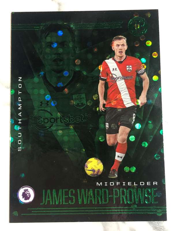 James Ward-Prowse Panini Chronicles 2020 GREEN Speckle variant Soccer trading card