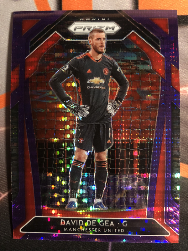 David De Gea PURPLE Breakaway Prizm 2020 soccer trading card