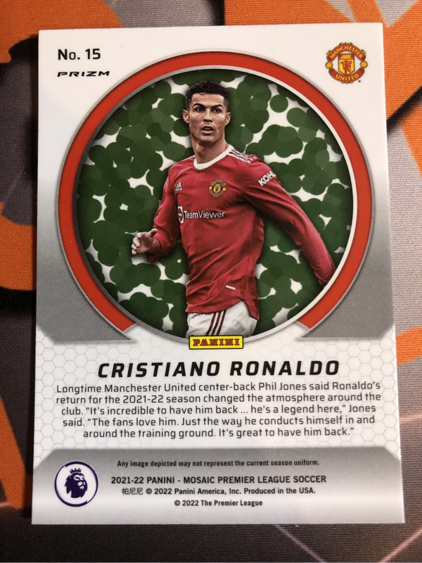 Cristiano Ronaldo CR7 Super RARE Mosaic Refractor 2021 Soccer trading card