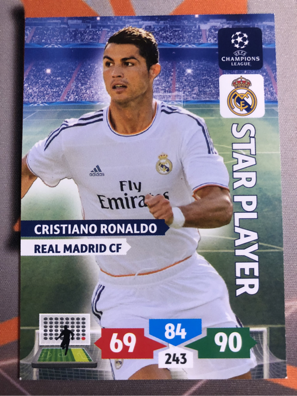 Cristiano Ronaldo STAR PLAYER  2013 XL Adrenalyne RARE soccer trading card