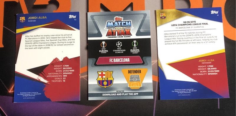 Jordi Alba BUNDLE of 3 RARE soccer trading cards 