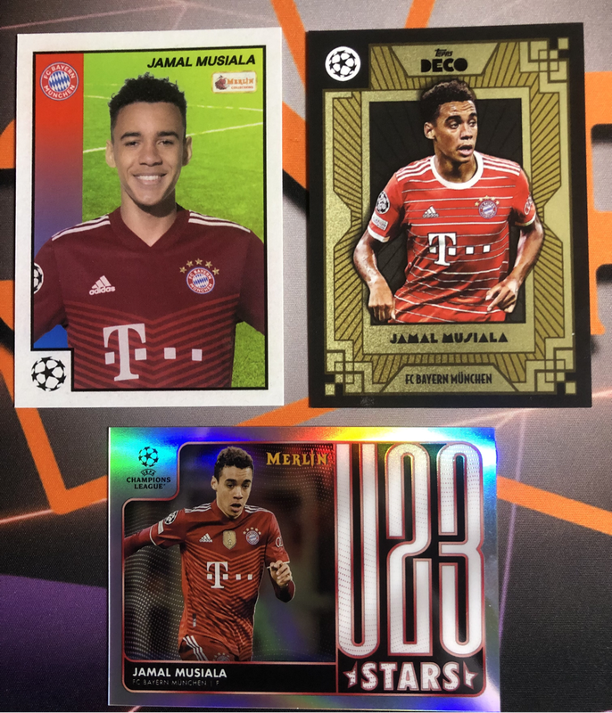 Jamal Musiala Discounted BUNDLE of 3 soccer trading cards
