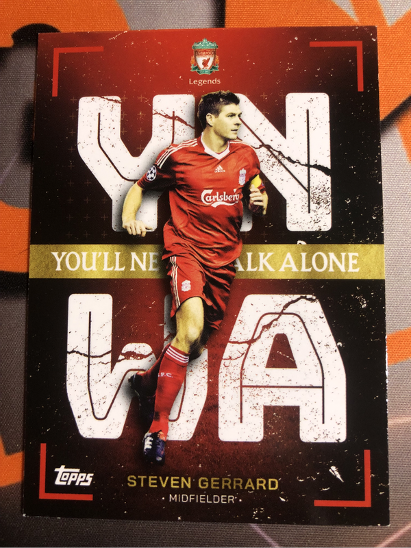 Steven Gerrard Youll Never Walk Alone Topps 2023 Liverpool Soccer trading card