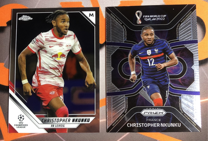 Christopher Nkunku RARE Bundle of 2 Soccer trading cards