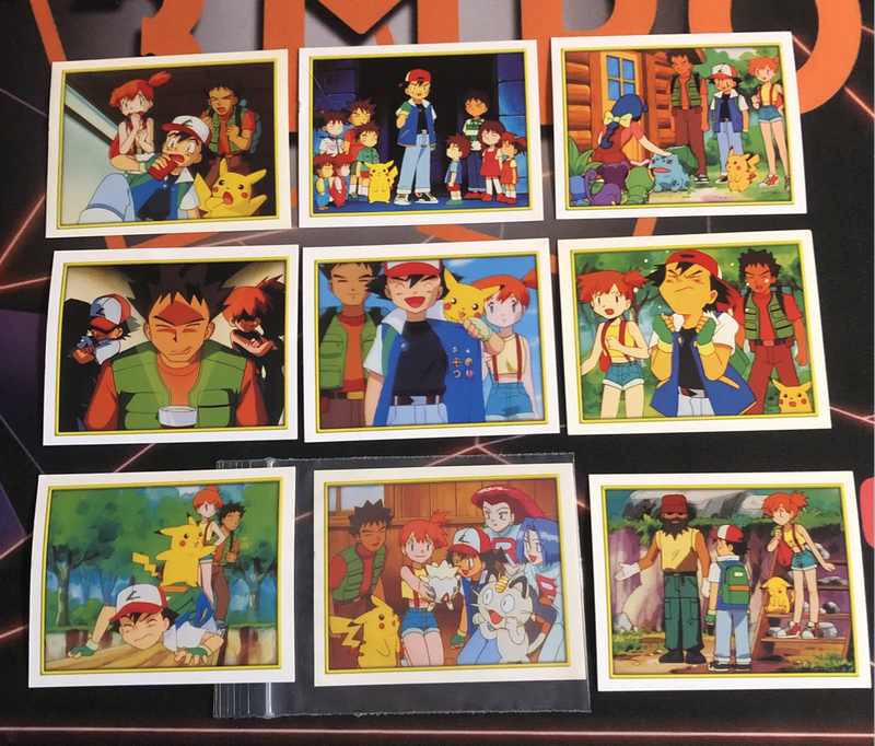 OG Character BUNDLE of 9 RARE Pokemon Topps Merlin sticker  Unstuck Near mint condition