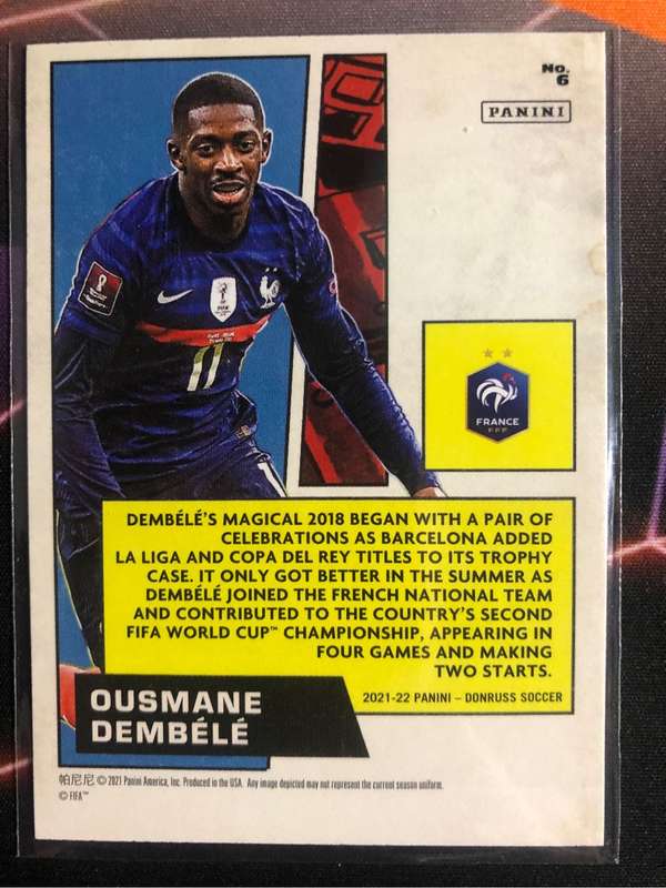 Ousmane Dembele MARVELS Donruss 2021 Soccer trading card