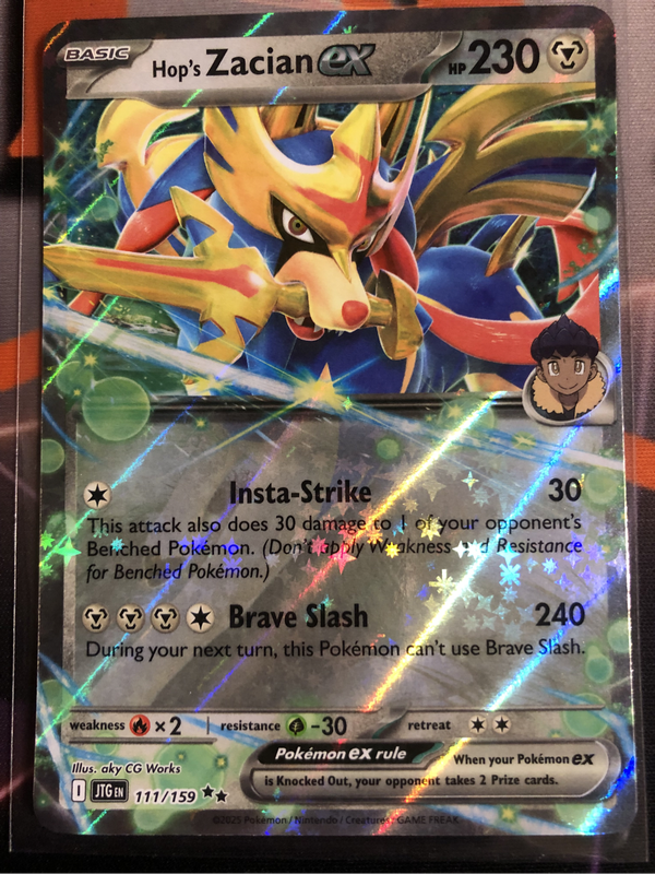 Hops Zacian EX Double RARE Pokémon trading card