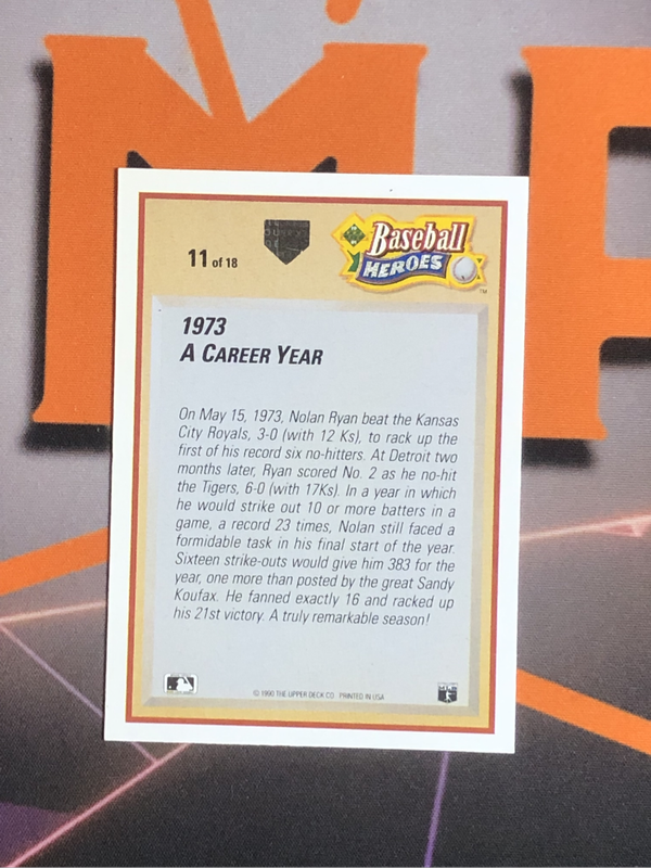 Nolan Ryan Baseball MLB trading card