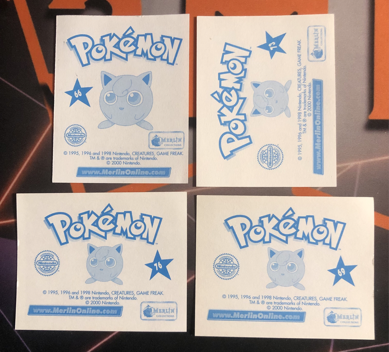 Pokémon Squirtle Gang Bundle of RARE 4 Vintage 2000s Topps stickers (Near Mint condition) 