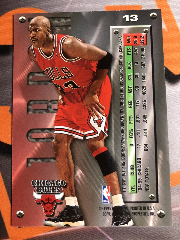 Michael Jordan FLEER Metal 1995 NBA VINTAGE basketball trading card