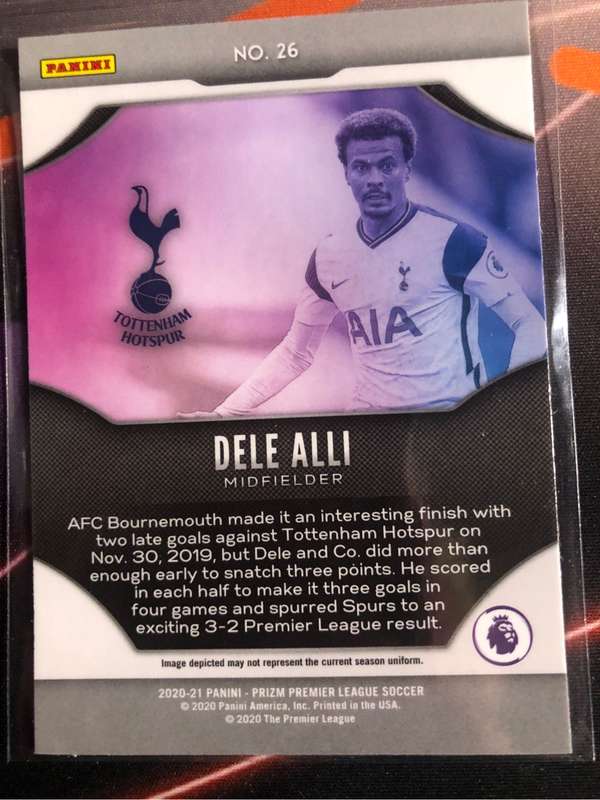 Dele Ali Prizm fireworks 2020 Soccer trading card