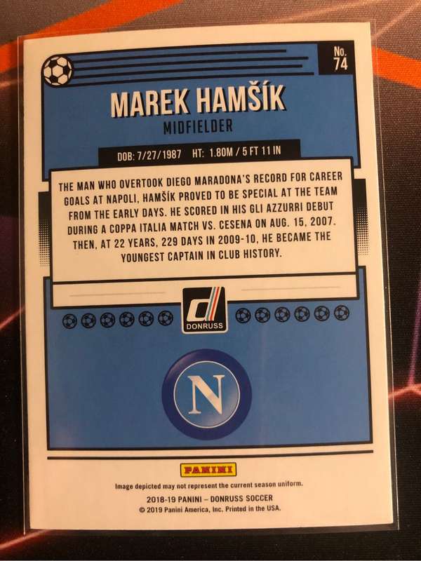 Marek Hamsik RARE 2018 Donruss Soccer trading card