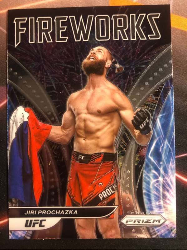 Jiri Prochazka Fireworks Prizm  2022 UFC trading card