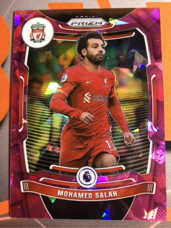 Mohamed Salah Prizm Pink Ice Prizm 2021 Liverpool Soccer trading card