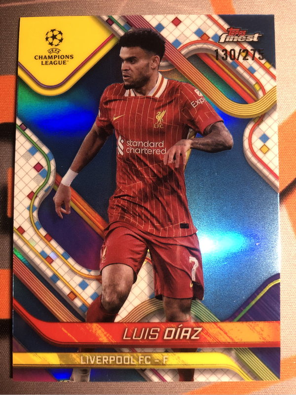 Luis Diaz NUMBERED out of 275 NEW Topps Finest 2025 soccer trading card